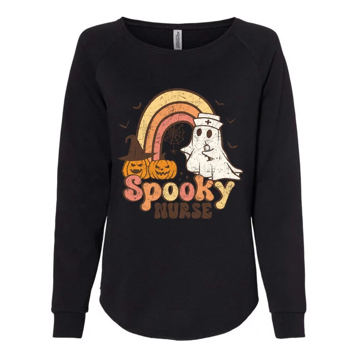 Groovy Retro Spooky Nurse Ghost Halloween Gift Womens California Wash Sweatshirt