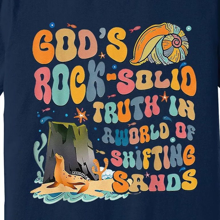 GodS Rock Solid Breaker Rock Beach Vbs 2024 Christian Premium T-Shirt