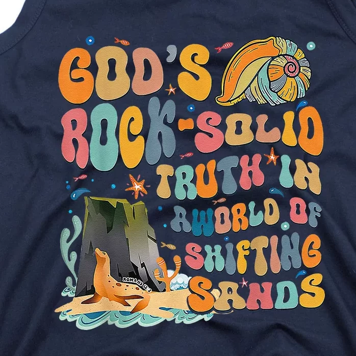 GodS Rock Solid Breaker Rock Beach Vbs 2024 Christian Tank Top