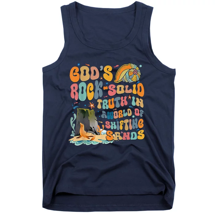 GodS Rock Solid Breaker Rock Beach Vbs 2024 Christian Tank Top