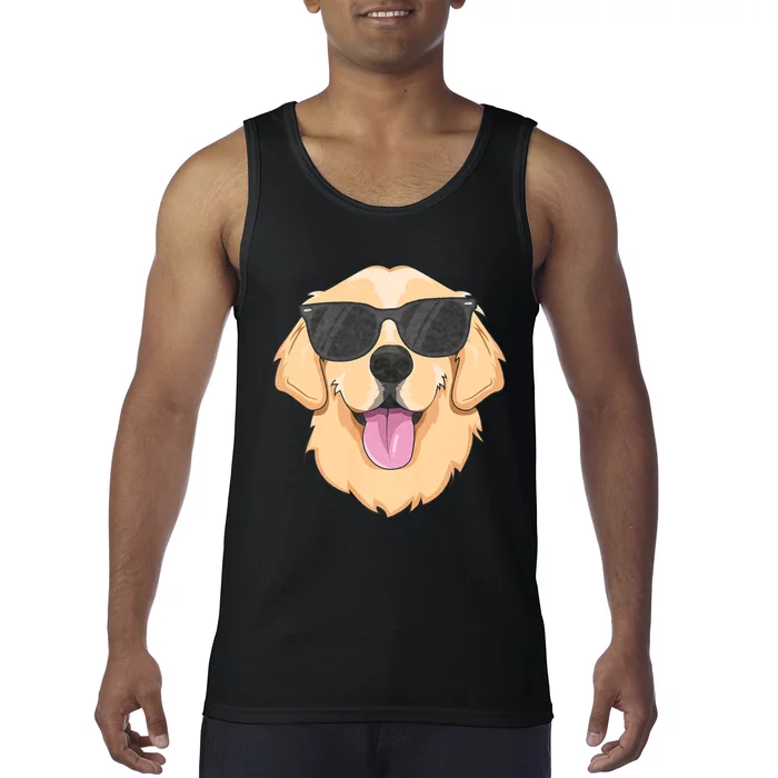 Golden Retriever Sunglasses Pet Tank Top