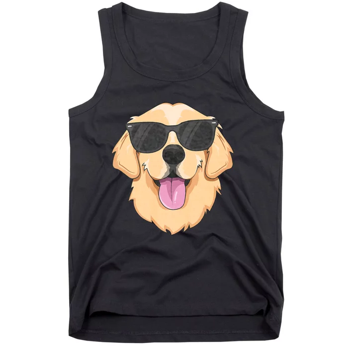 Golden Retriever Sunglasses Pet Tank Top