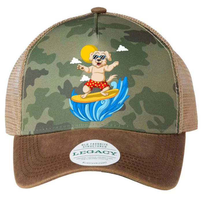 Golden Retriver Surfing Legacy Tie Dye Trucker Hat