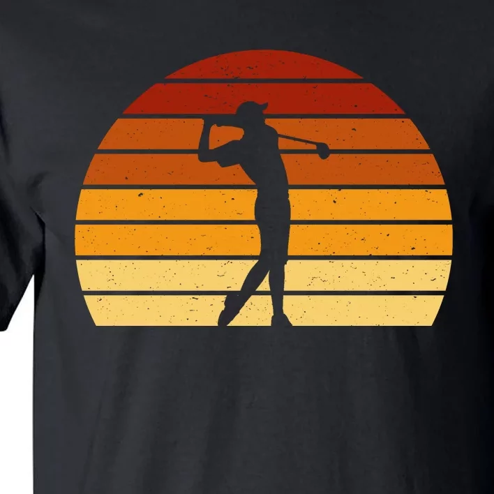 Golf Retro Sunset Golfing Tall T-Shirt