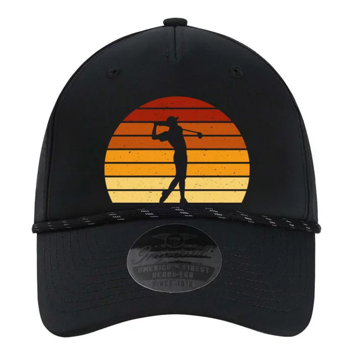 Golf Retro Sunset Golfing Performance The Dyno Cap