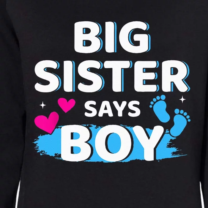 Gender reveal sister says matching family baby party Womens California Wash Sweatshirt