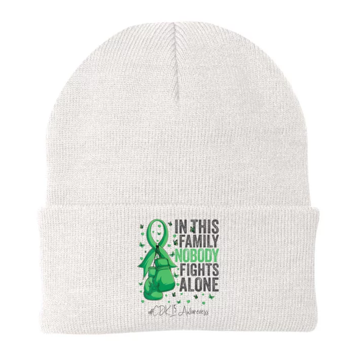 Green Ribbon Survivor Fighter CDKL5 Awareness VNeck Knit Cap Winter Beanie