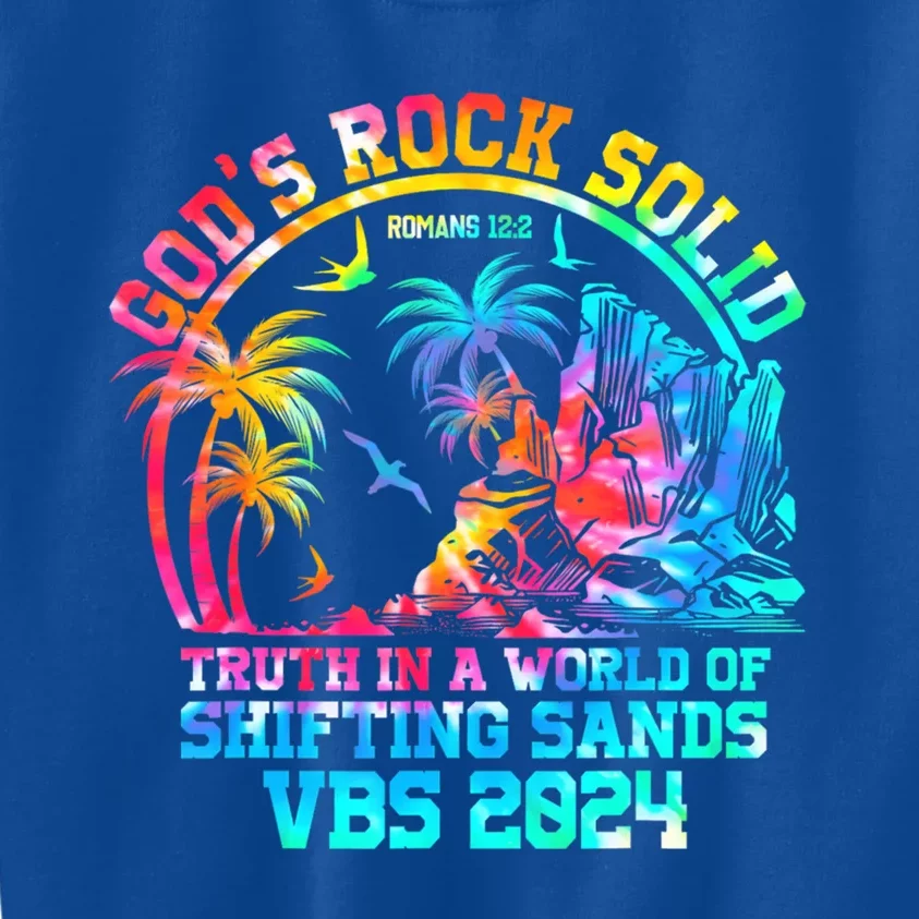 Gods Rock Solid Breaker Rock Beach Vbs 2024 Christian Gift Kids Sweatshirt