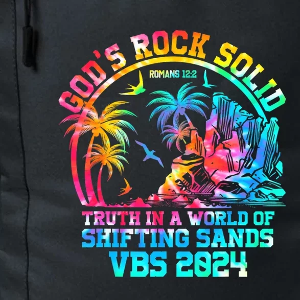 Gods Rock Solid Breaker Rock Beach Vbs 2024 Christian Gift Daily Commute Backpack