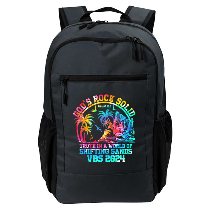 Gods Rock Solid Breaker Rock Beach Vbs 2024 Christian Gift Daily Commute Backpack