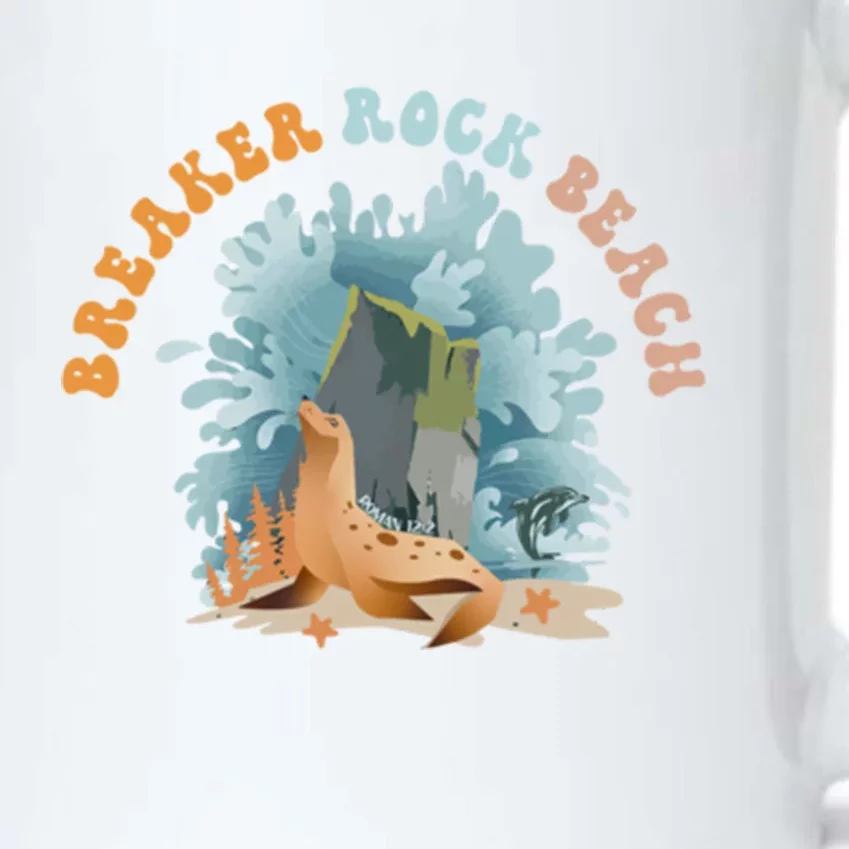 GodS Rock Solid Breaker Rock Beach Vbs 2024 Christian Gift Black Color Changing Mug