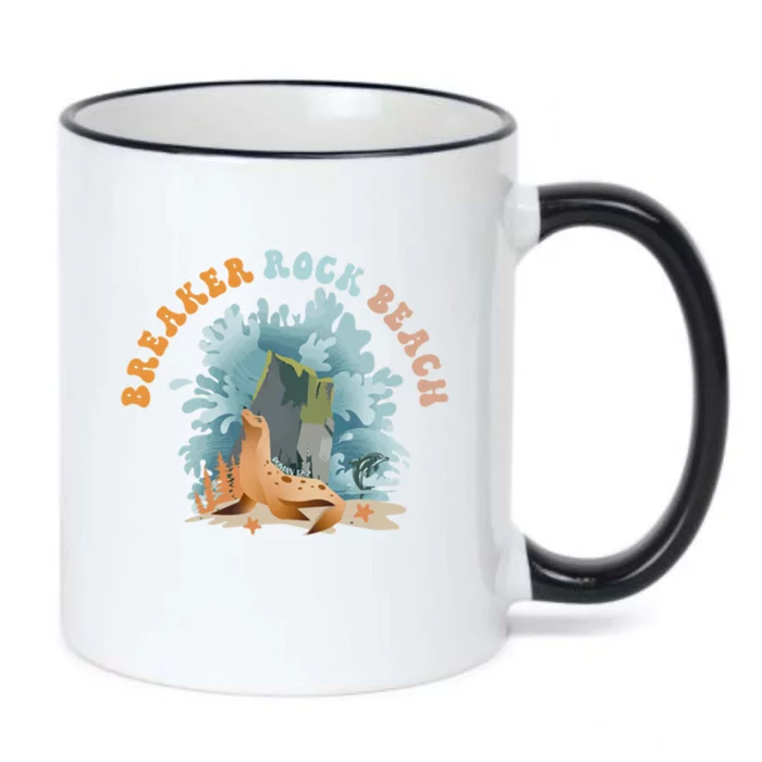 GodS Rock Solid Breaker Rock Beach Vbs 2024 Christian Gift Black Color Changing Mug