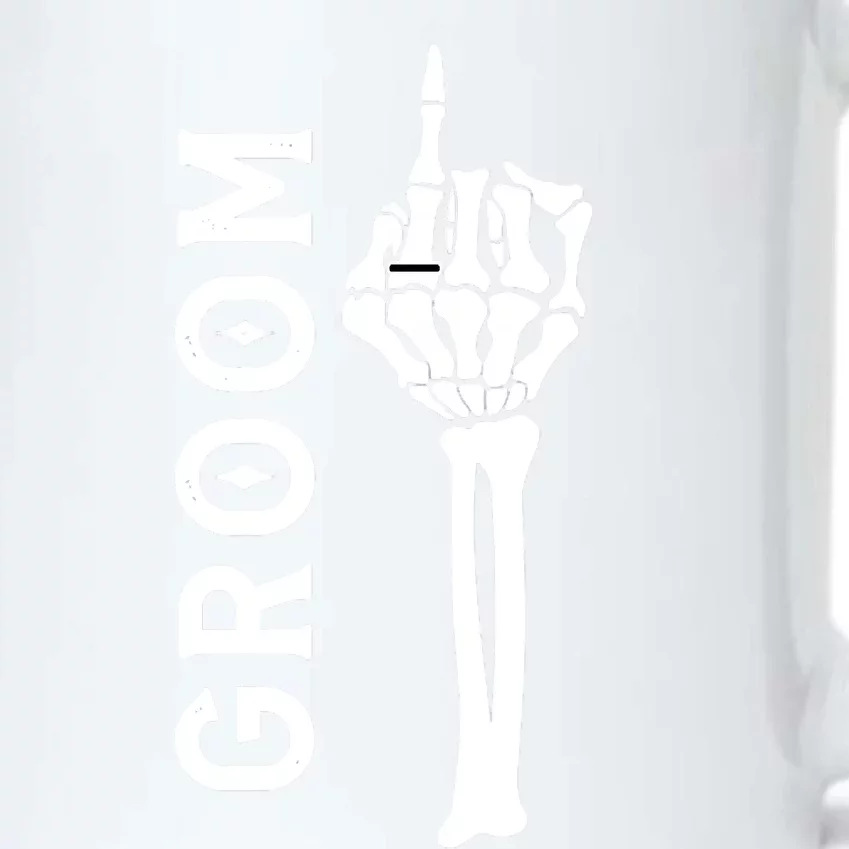 Groom Retro Skeleton Hand Gothic Bachelorette Party Black Color Changing Mug