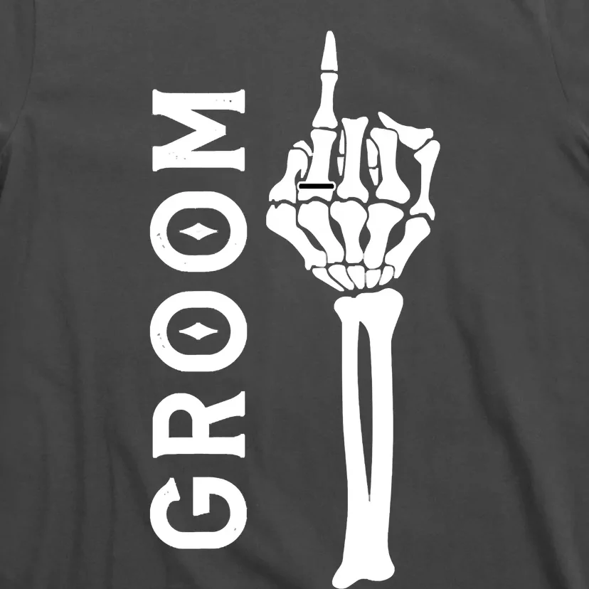 Groom Retro Skeleton Hand Gothic Bachelorette Party T-Shirt