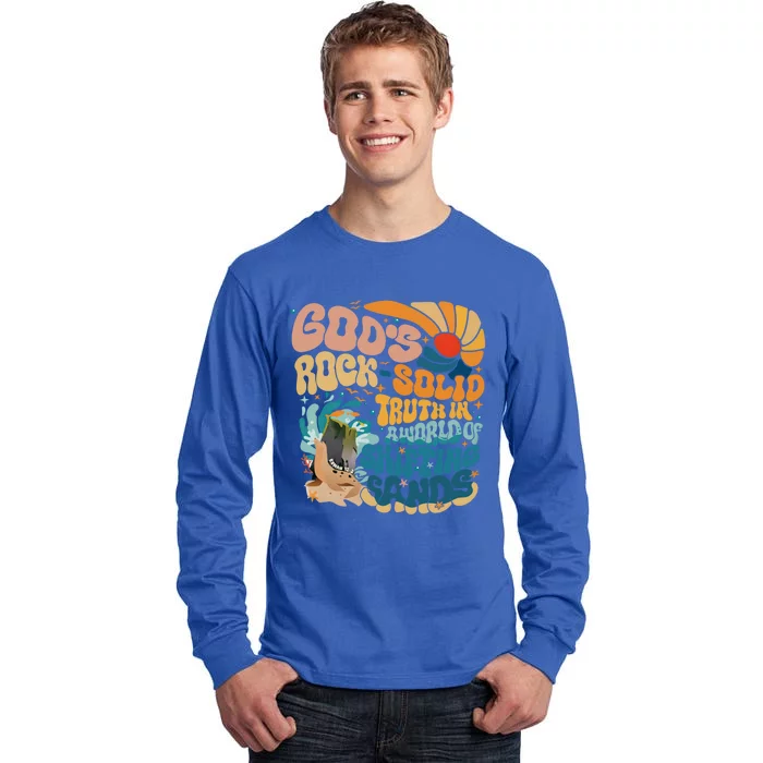 GodS Rock Solid Truth Vacation Bible School Vbs 2024 Gift Tall Long Sleeve T-Shirt