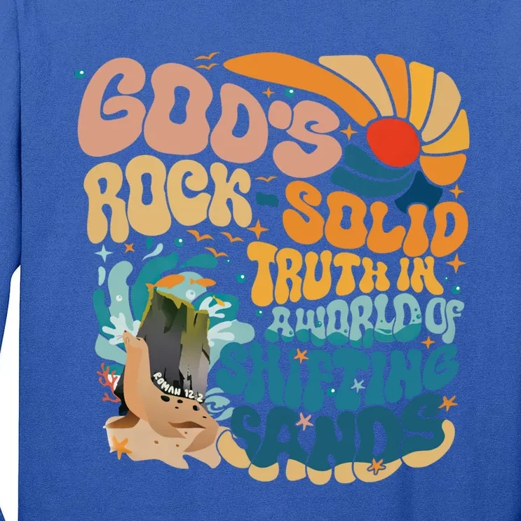 GodS Rock Solid Truth Vacation Bible School Vbs 2024 Gift Tall Long Sleeve T-Shirt