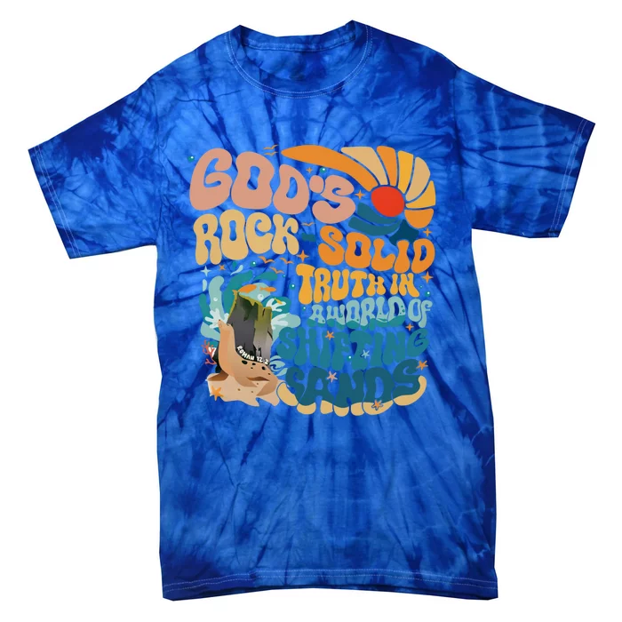 GodS Rock Solid Truth Vacation Bible School Vbs 2024 Gift Tie-Dye T-Shirt