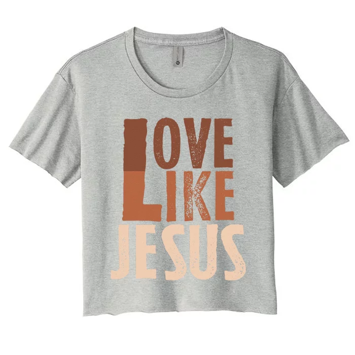 God Religious Sayings Jesus Follower Christian Catholic Women's Crop Top Tee