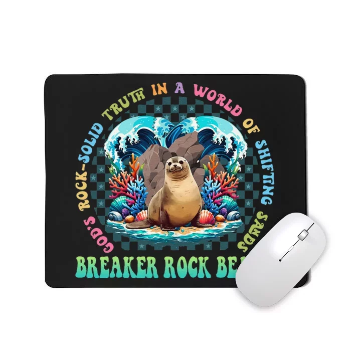 Gods Rock Solid Truth In A World Breaker Rock Beach Vbs 2024 Gift Mousepad