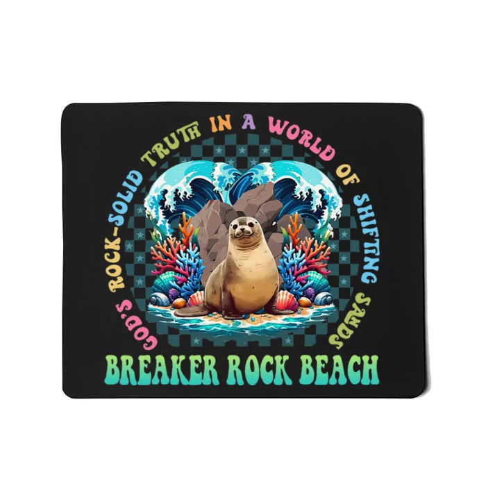 Gods Rock Solid Truth In A World Breaker Rock Beach Vbs 2024 Gift Mousepad