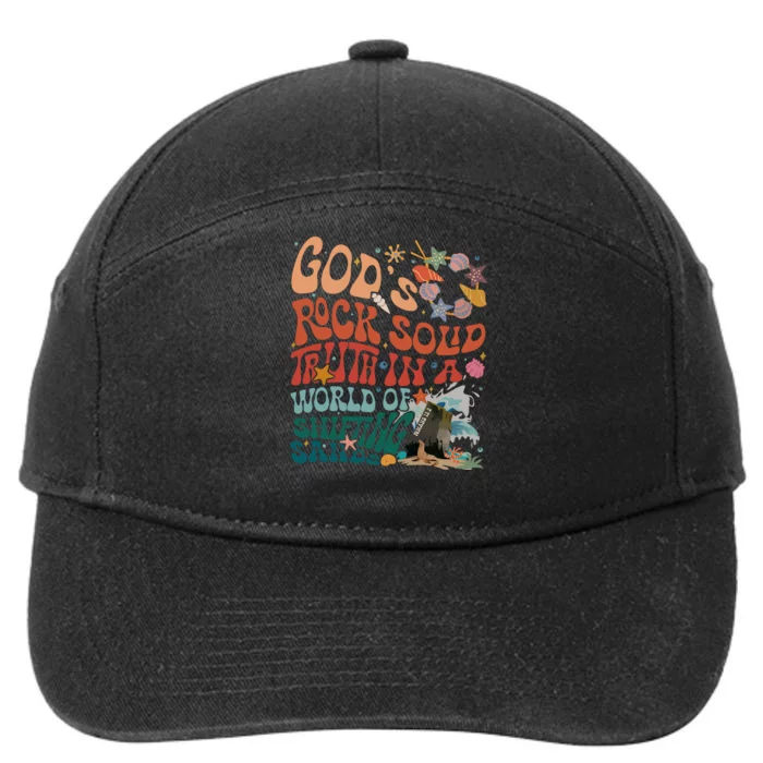 Gods Rock Solid Vacation Bible School 7-Panel Snapback Hat