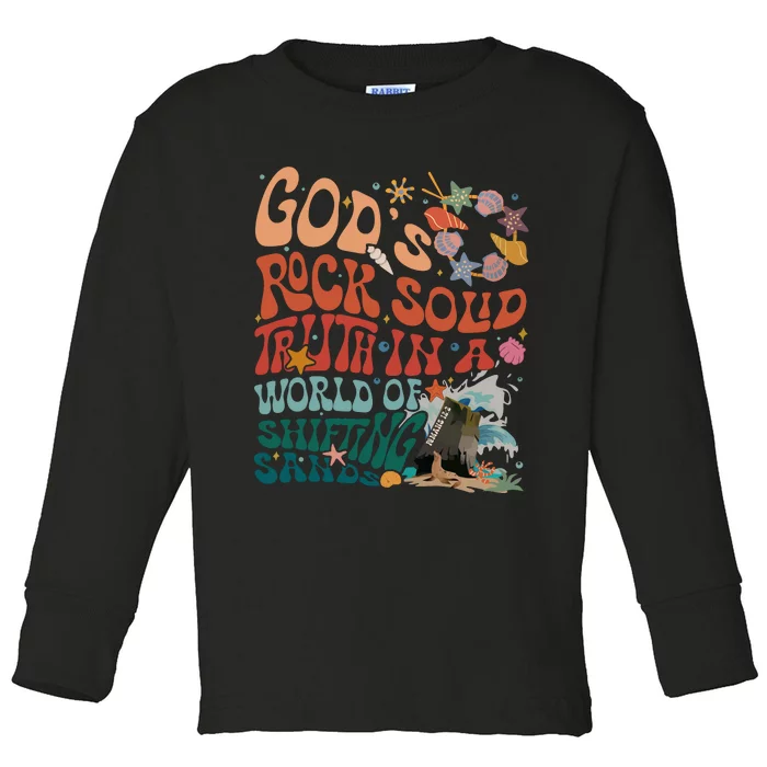 Gods Rock Solid Vacation Bible School Toddler Long Sleeve Shirt