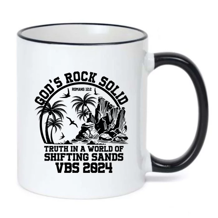 GodS Rock Solid Vacation Bible School Vbs 2024 Summer Camp Cute Gift Black Color Changing Mug