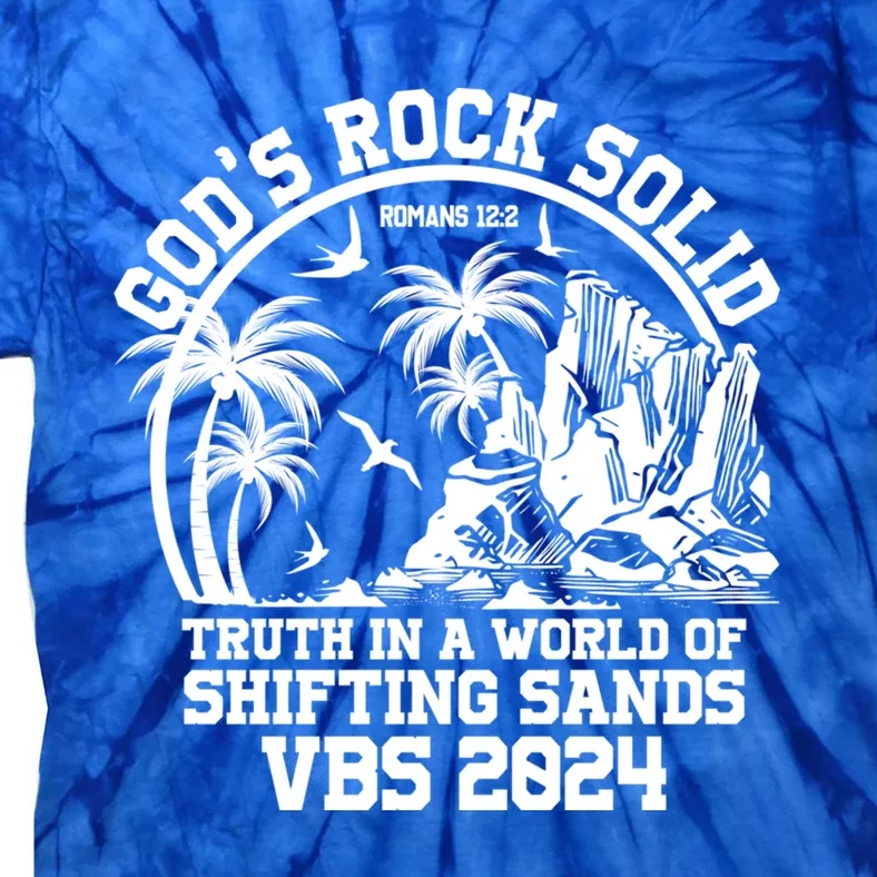 GodS Rock Solid Vacation Bible School Vbs 2024 Summer Camp Cute Gift Tie-Dye T-Shirt