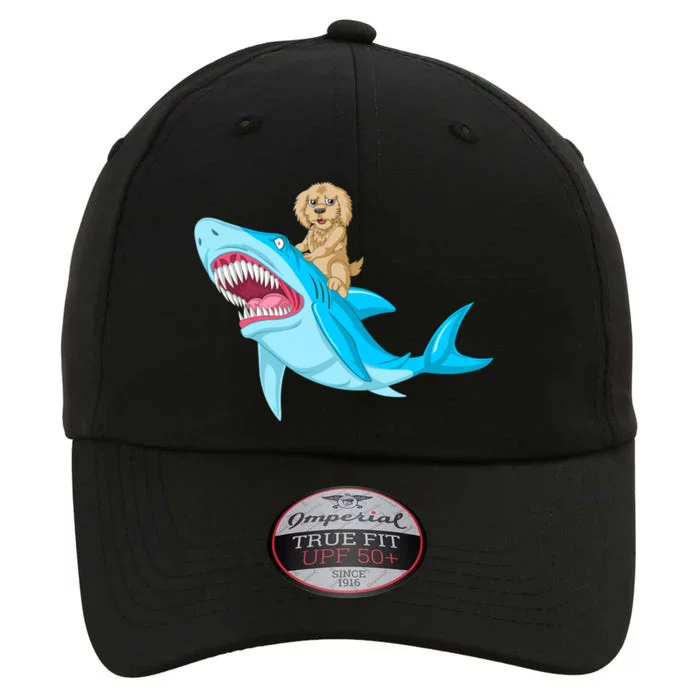 Goldendoodle Riding Shark The Original Performance Cap