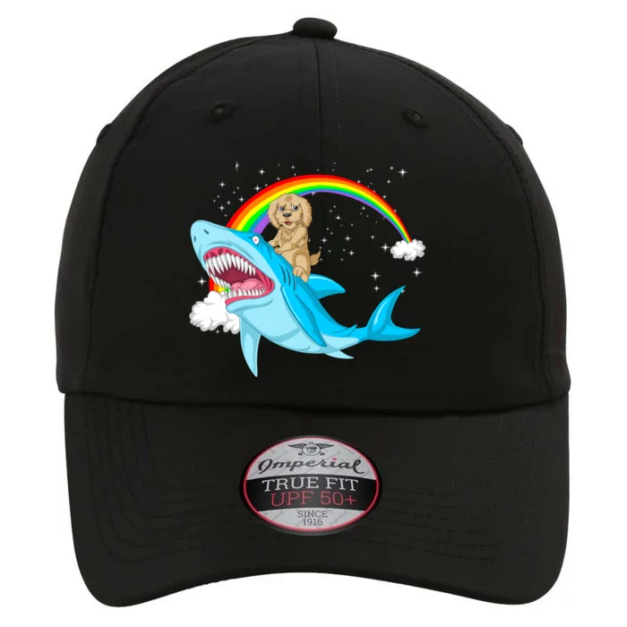 Goldendoodle Riding Shark The Original Performance Cap