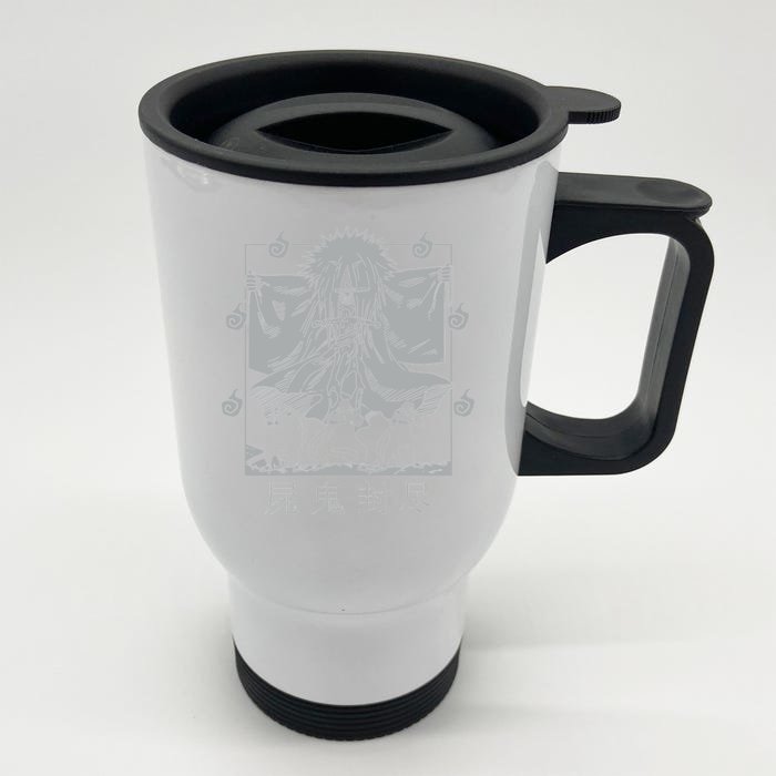 Grim Reaper Seal (Black) Front & Back Stainless Steel Travel Mug