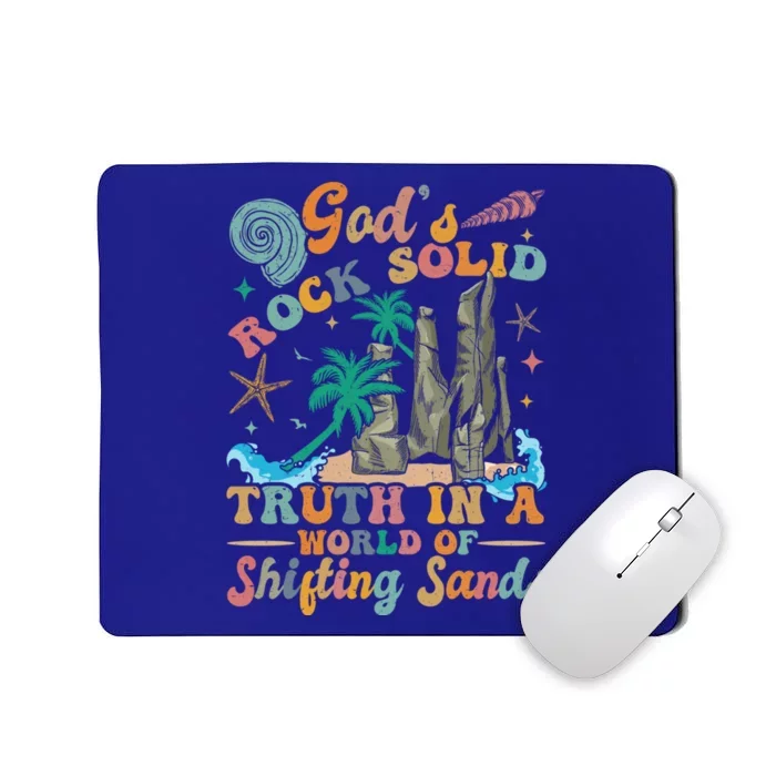 GodS Rocks Solid Breaker Rock Beach Vbs 2025 Christian Gift Mousepad