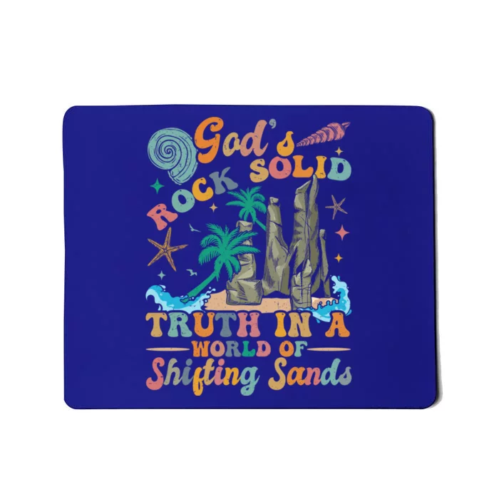 GodS Rocks Solid Breaker Rock Beach Vbs 2025 Christian Gift Mousepad