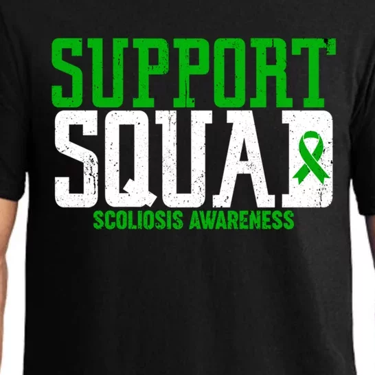 Green Ribbon Support Squad Scoliosis Awareness Gift Pajama Set