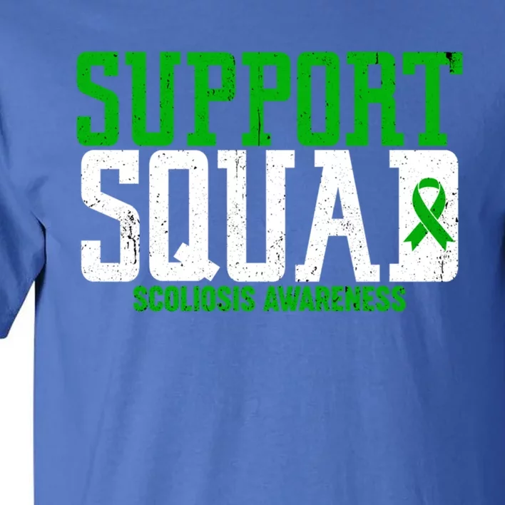 Green Ribbon Support Squad Scoliosis Awareness Gift Tall T-Shirt