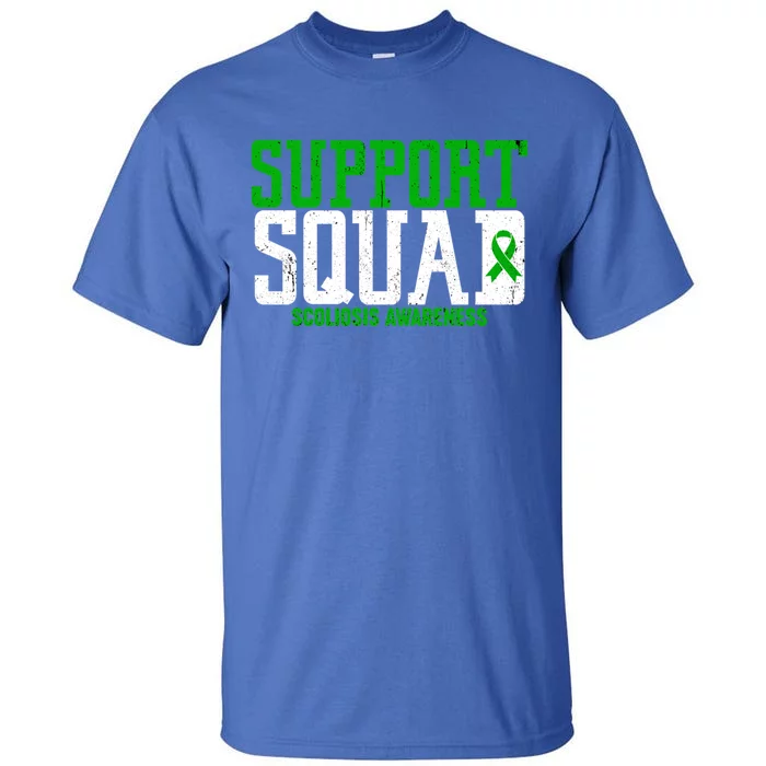 Green Ribbon Support Squad Scoliosis Awareness Gift Tall T-Shirt