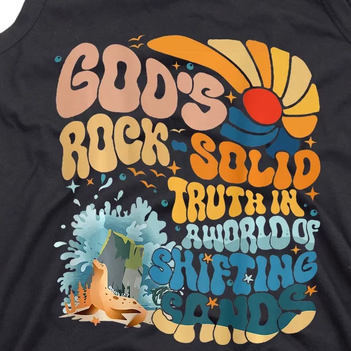 GodS Rock Solid Breaker Rock Beach Vbs 2024 Christian Tank Top