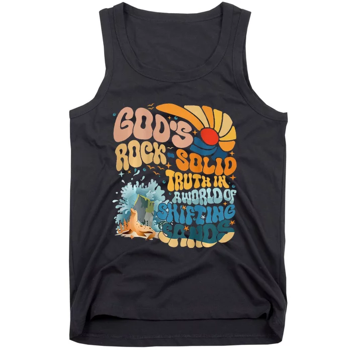 GodS Rock Solid Breaker Rock Beach Vbs 2024 Christian Tank Top