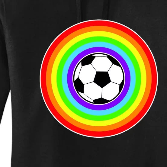 Grant Rainbow Soccer Ball Wahl World Tribute Women's Pullover Hoodie