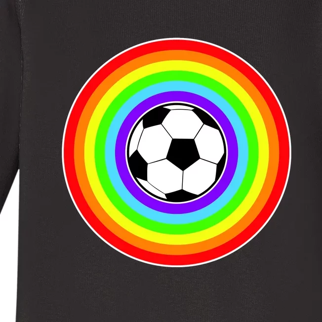 Grant Rainbow Soccer Ball Wahl World Tribute Baby Long Sleeve Bodysuit