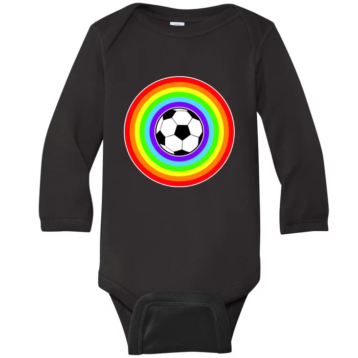 Grant Rainbow Soccer Ball Wahl World Tribute Baby Long Sleeve Bodysuit