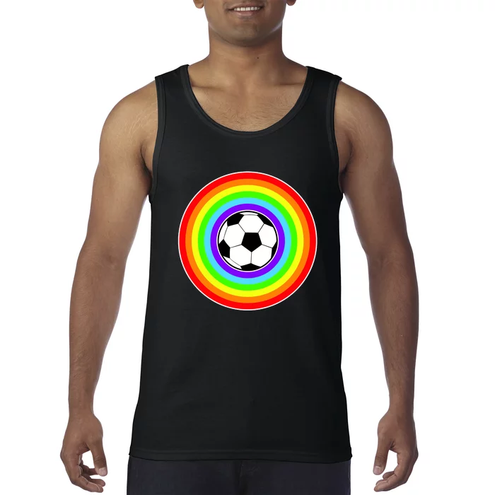 Grant Rainbow Soccer Ball Wahl World Tribute Tank Top