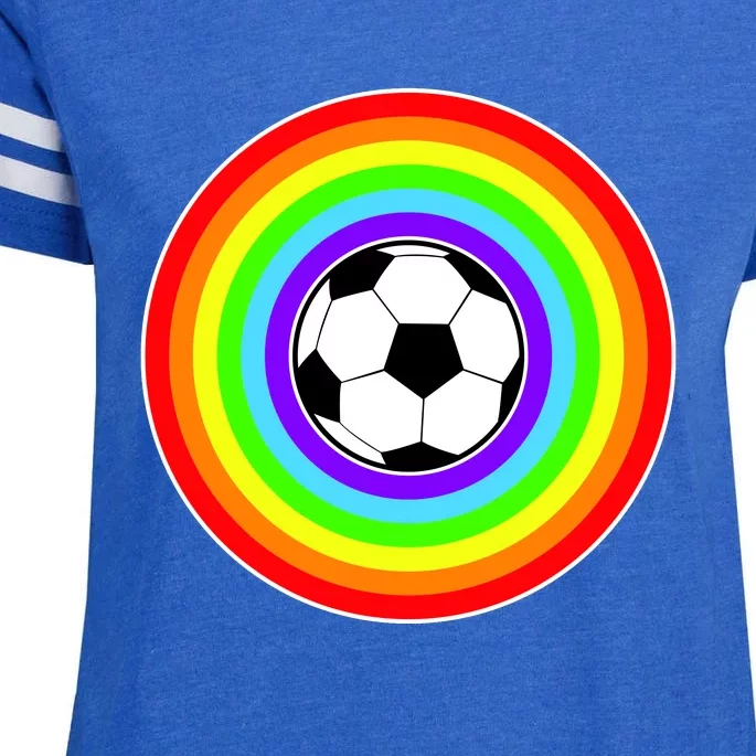 Grant Rainbow Soccer Ball Wahl World Tribute Enza Ladies Jersey Football T-Shirt