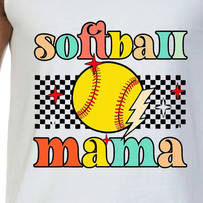 Groovy Retro Softball Mom Mama Sport Lover Funny Mothers Day Comfort Colors® Tank Top