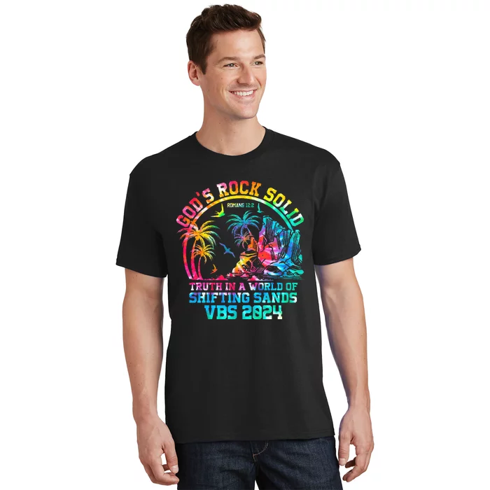 Gods Rock Solid Breaker Rock Beach Vbs 2024 Christian T-Shirt