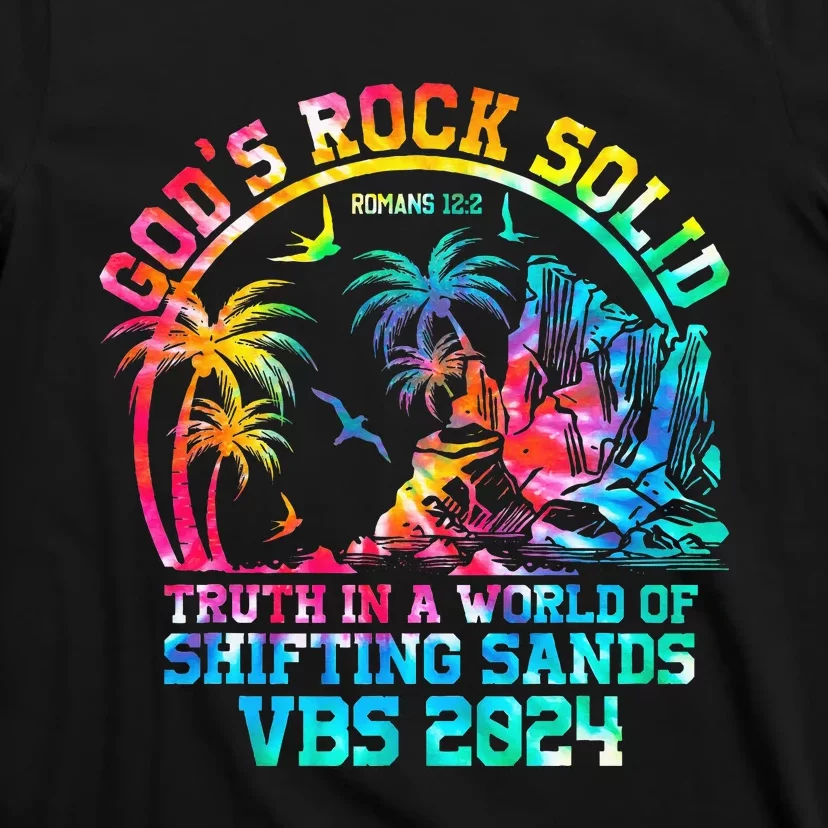 Gods Rock Solid Breaker Rock Beach Vbs 2024 Christian T-Shirt