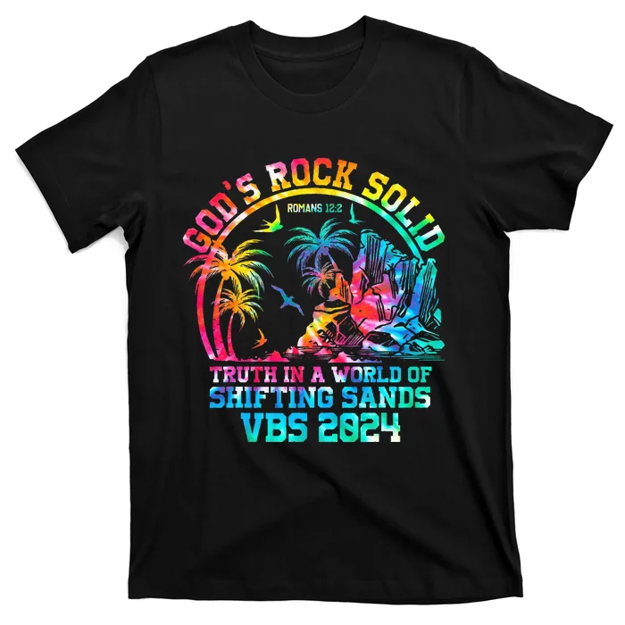 Gods Rock Solid Breaker Rock Beach Vbs 2024 Christian T-Shirt