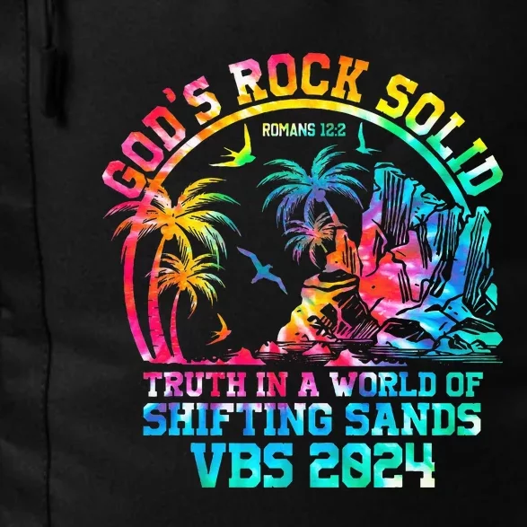 Gods Rock Solid Breaker Rock Beach Vbs 2024 Christian Daily Commute Backpack