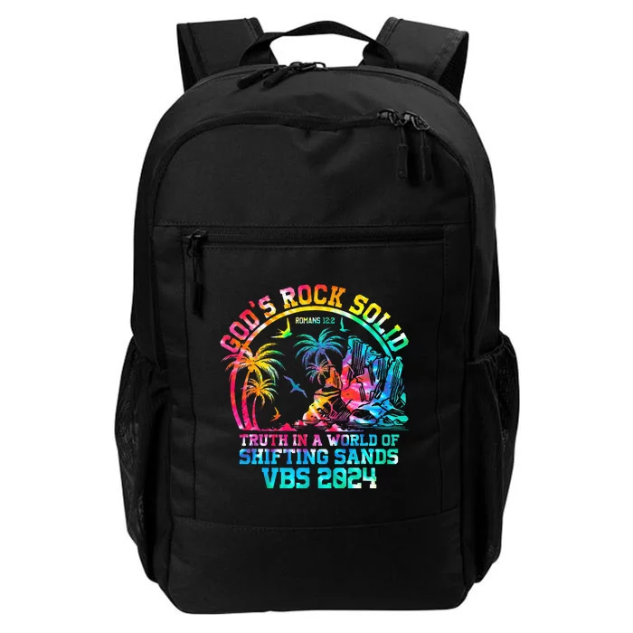 Gods Rock Solid Breaker Rock Beach Vbs 2024 Christian Daily Commute Backpack