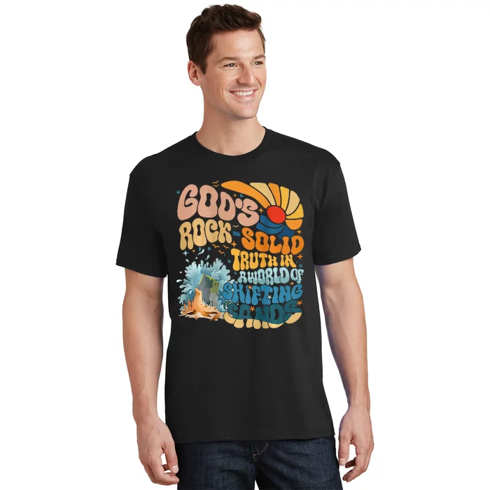 GodS Rock Solid Breaker Rock Beach Vbs 2024 Christian T-Shirt